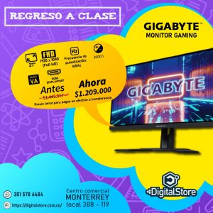 Monitor Gigabyte Gaming 27 Pulgadas G27FC-A – VA – FHD – 1MS – 165Hz