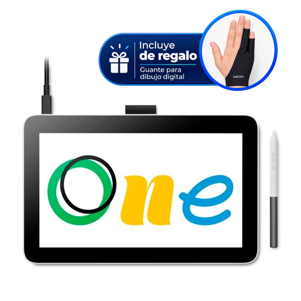 10t32 promo guante Tablet Digitalizadora Wacom One 12 Pen Display DTC121WOA - Obsequio GUANTE - Imagen 1