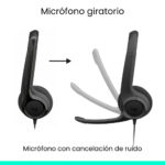 Diadema Logitech H390 Con Micrófono Cancelación de Ruido - Conexión Usb-C - Imagen 2
