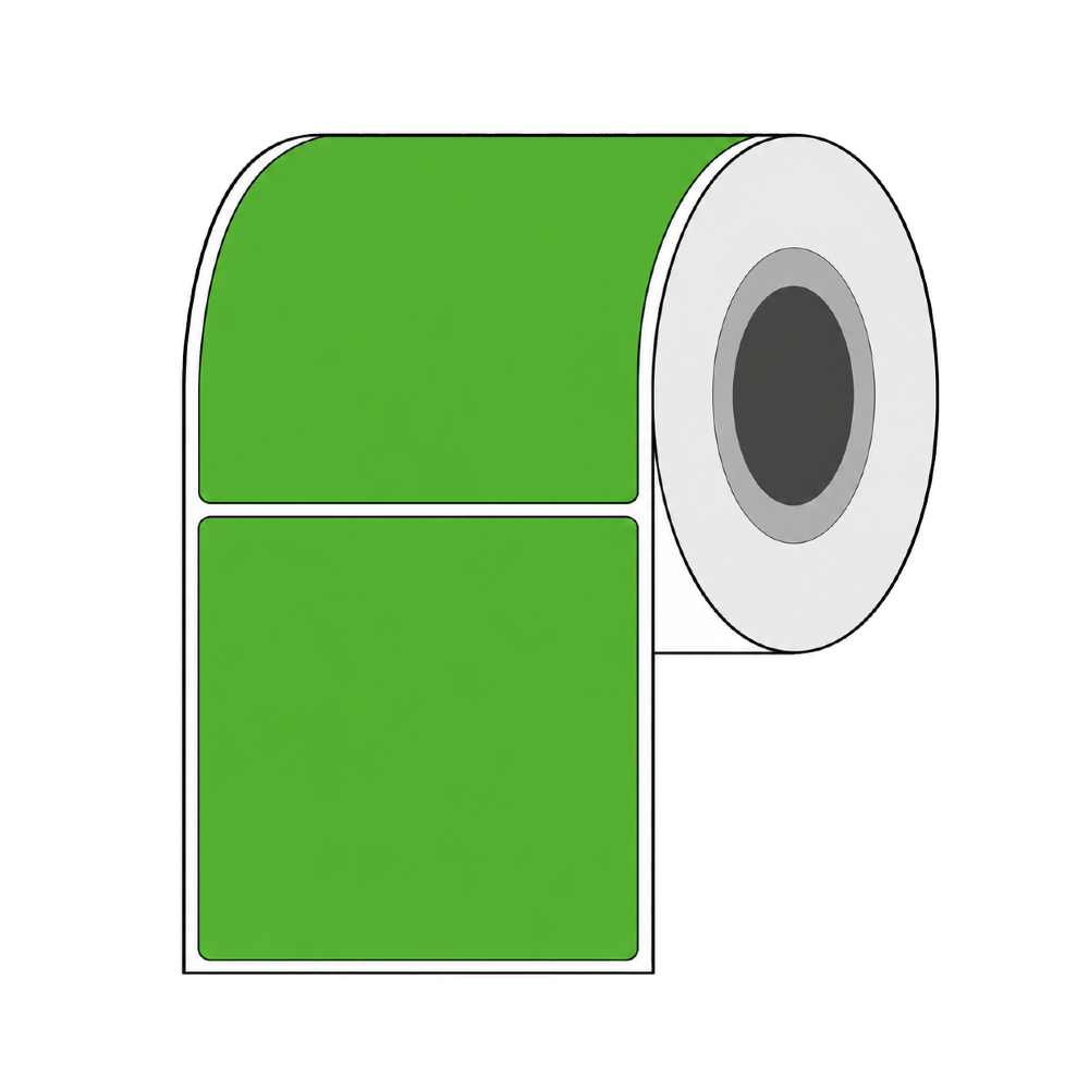 08e66 Etiquetas Adhesivas 100x100mm R500 C1 1Col Verde - Imagen 1